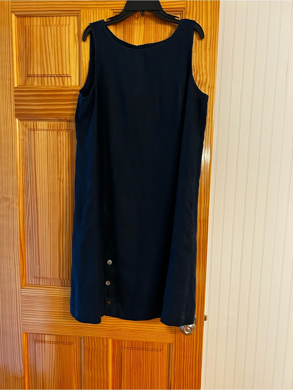 Classic Navy Sleeveless Shift Dress